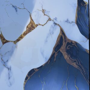 Gresie portelanata Rectificata Aqua Blue Gold Lucios 60x120cm